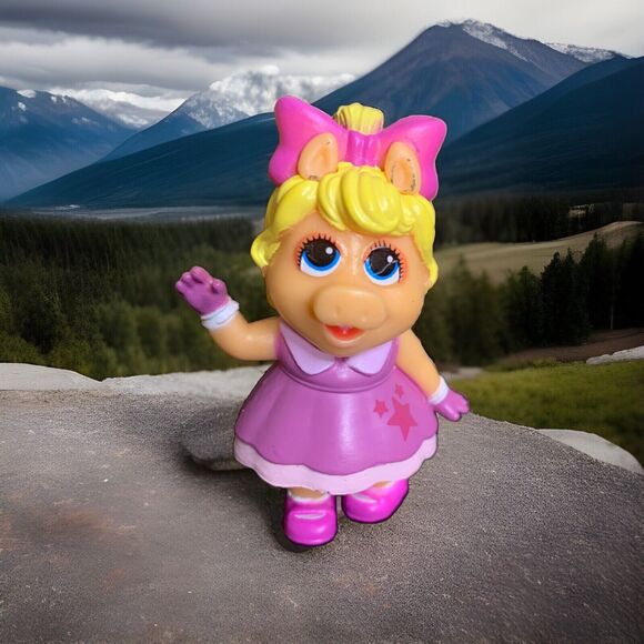 Disney Junior Muppet Babies Miss Piggy PVC Figure Loose Mini Minature - Picture 1 of 4